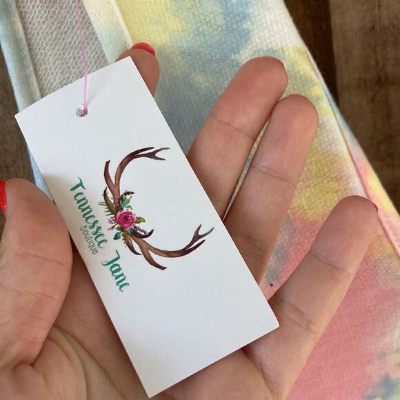 Fantastic Fawn Jump Right In Sleeveless Jogger SweatJumpsuit-Tie dye-Multicolor - Picture 9 of 12